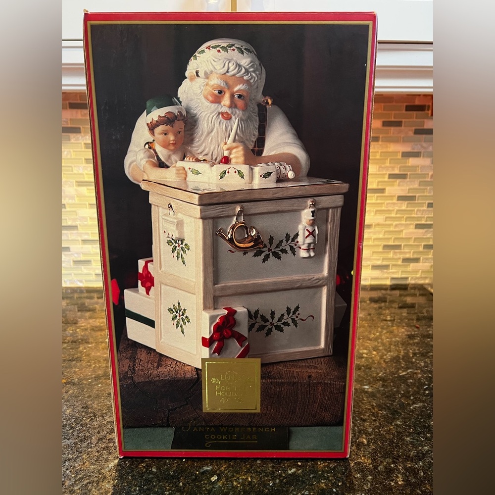 Lenox Santa Workbench Cookie Jar - Picture 5 of 9
